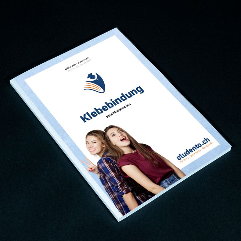 studento.ch – Klebebindung Klebebindung / Softcoverbindung / Taschenbuch